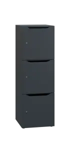 DOMINOU 33 úložná skříň 3-boxová, 1367x450x400 mm, antracit